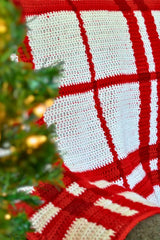 Christmas Plaid Throw (Crochet)