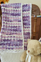 Berry Swirl Ice Cream Baby Blanket (Crochet)