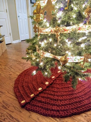 Farmhouse Christmas Tree Skirt (Crochet)