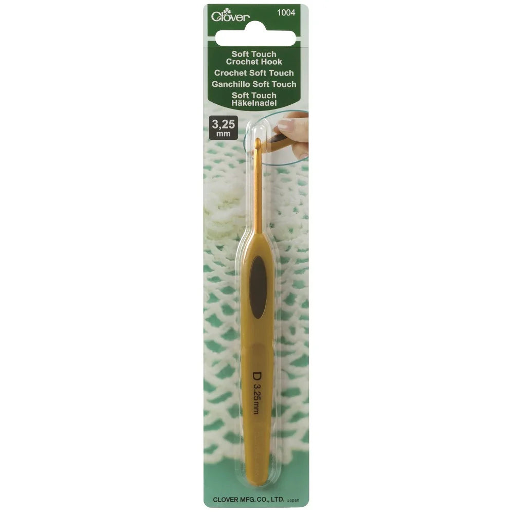 Clover Soft Touch Crochet Hooks (Sizes C to J)