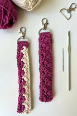 Fancy Keychain Wristlet (Crochet)