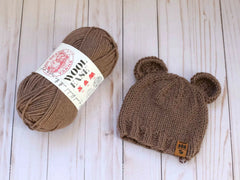 Wool Bear Ears Hat (Knit)