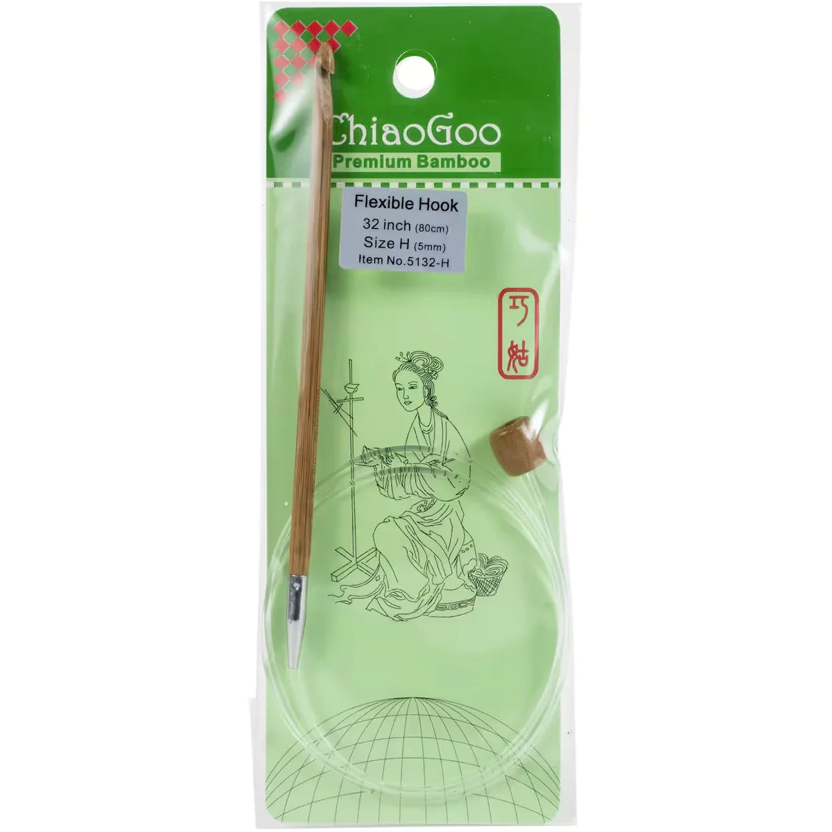 ChiaoGoo Flex Tunisian Hook 32" (Sizes G to P)